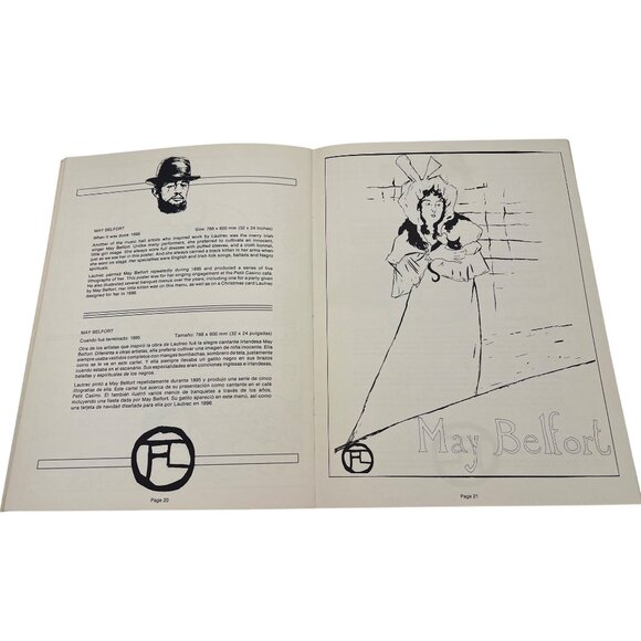 Henri De Toulouse-Lautrec Adult Coloring Book 1979 Art Institute of Chicago - Picture 6 of 8